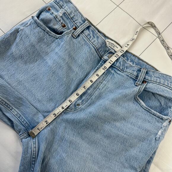 Abercrombie & Fitch Jeans Womens 33 Short Blue 90s Straight Ultra High Rise - Picture 8 of 11